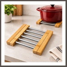 Nexora Living Ayarlanabilir Metal Nihale Bambu Ayaklı 21-34 cm Nxrlvng