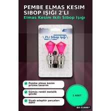 Eco Lounge Bisiklet Sibop Işığı Pembe Elmas Kesim Prizma Model Hareket Sensörlü Pilli 2 Adet BX-316887