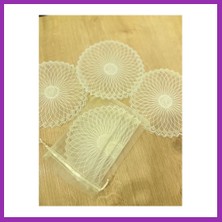 Salmore 6 Lı Dantel Kahve Sunumluğu 15X15 cm Asorti Desenli Bardak Altlığı Türk Kahvesi Fincan Sunum Seti Bty