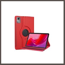 Nexora Living Lenovo Tab M11 TB330FU 360 Tablet Deri Kılıf - Kırmızı Nxrlvng