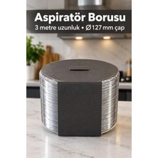 Aydogan's 3 Metre Uzunluğunda Gümüş Renkli Telli Aspiratör Borusu