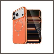 Nexora Living iPhone 17 Pro Max Uyumlu Live Diamond Magsafe Kapak - Turuncu Nxrlvng