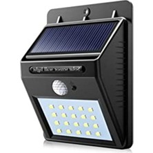20 Led'li Güneş Enerjili Bahçe Lambası, Hareket Sensörlü ve Enerji Tasarruflu