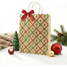 Dayanıklı Kraft Kağıt Hediye Çantası, 19X26 cm 4 Adet Set
