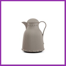 Salmore 1 Lt Isı Yalıtımlı Çay ve Soğuk Su Termosu Soft Gri (12 Saat Sıcak Tutar& Içi Camdır) Bty