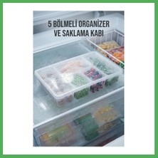 Astraltech 5 Bölmeli Şeffaf Buzdolabı Içi Düzenleyici & Kapaklı Dondurucu Saklama Kabı (24X38 Cm) Bezoss