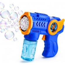 Pilli Köpük Tabancası Otomatik Baloncuk Makinesi Bubble Gun Bol Köpük Üreten Sızdırmaz Tasarım (Mavi)