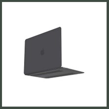 Bezos Macbook Pro 14.2 2021 Macbook Buzlu Kapak - Füme Nhr