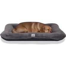 Jungolica Sally Kedi ve Köpek Yatağı Koyu Gri Antrasit Orta 70X85X11 CM,%100 Su Geçirmez Alezli, Çift Taraflı Dört Mevsim, Çıkarılabilir Yıkanabilir Minder, Konforlu Pet Yatağı (Large)