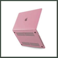 Bezos Macbook Pro 13 2021 Macbook Buzlu Kapak - Pembe Nhr