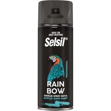 Selsil Rainbow Akrilik Sprey Boya 400 ml - Hızlı Kuruyan, Yüksek Kapatıcı Akrilik Boya - Metal, Ahşap, Plastik ve Hobi Yüzeyleri Için Ral Renk Seçenekli Profesyonel Sprey (Parlak Beyaz - RAL910-P)