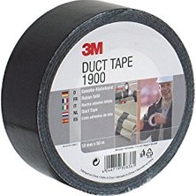 Dokuma Yapışkan Bant 1900, Kanal, Güçlü Panzer Bant, Onarım Bandı, 50 mm x 50 M, Siyah (Tekli Paket)