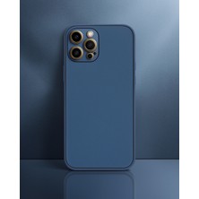 TeknoKapsül Apple İphone 12 Pro Max Kılıf Coco Deri Silikon Kapak - Açık Mavi
