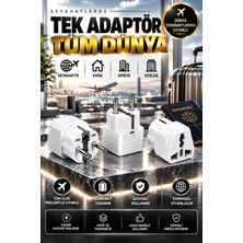 Seyahat Priz Adaptörü – Avrupa Tipi Fiş Dönüştürücü, Çoklu Girişli, Kompakt Tasarım