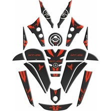 Gogo Premium Yamaha MT25 2020 - 2024 Uyumlu Full Tank Pad Set 001