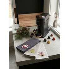 Denissly Yeni Yıl Mutfak Havlusu 3'lü Set 30X50 cm Nakışlı Waffle Dokulu Yılbaşı Kurulama Bezi Hediyelik