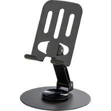 Mobil Go Ayarlanabilir 360 Derece Dönen Metal Masaüstü Telefon Tutucu Stand