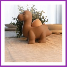 Salmore 3D Baskı Dinozor Yumurtalık - Sevimli Eggosaurus Yumurta Tutucu-Kahverengi Bty