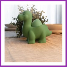 Salmore 3D Baskı Dinozor Yumurtalık - Sevimli Eggosaurus Yumurta Tutucu-Yeşil Bty