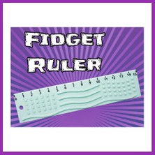 Salmore 3D Baskı Dokunsal Fidget Cetveli - Kabartmalı Stres ve Odaklanma Oyuncağı - Mint Bty