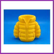 Salmore 3D Baskı Şişme Mont Kalemlik - Masaüstü Organizer-Sarı Bty