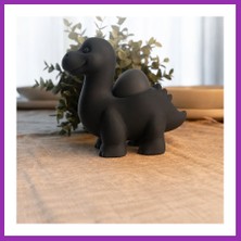Salmore 3D Baskı Dinozor Yumurtalık - Sevimli Eggosaurus Yumurta Tutucu-Siyah Bty