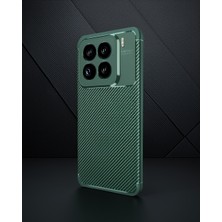 TeknoKapsül Xiaomi Mi 15 Pro Kılıf Auto Focus Karbon Kapak - Koyu Yeşil