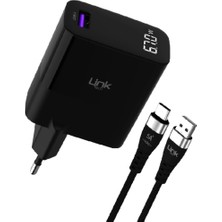 Tr G860 Premium 67W Gan Usb+Type-C Şarj Aleti Type-C Kablo Set