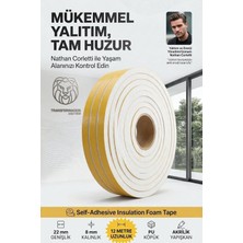 Tr 12 Metre Bölünebilir Kapı Pencere Izolasyon Süngeri 22X8 mm Yapışkanlı Yalıtım Bandı 7