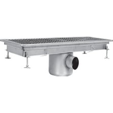 Portashelf Paslanmaz Yer Gideri, D Serisi, Yandan Çıkışlı, Ortadan Sifonlu, 300X500 mm