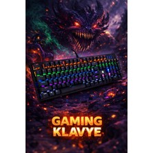 Tr GK100F Mekanik Gaming Klavye, Rgb Işıklı, Kablolu, Türkçe Q Klavye, Siyah