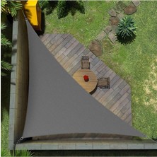 Tr Nelazım Üçgen Gölgelik Antrasit Gri Waterproof Su Itici Kumaş 3X3X4.25MT