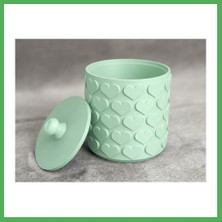 Astraltech 3D Baskı Kalp Desenli Kapaklı Saklama Kutusu - Iki Renkli Organizer - Mint Bezoss