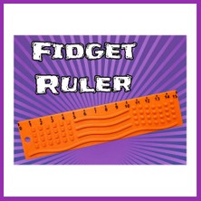 Salmore 3D Baskı Dokunsal Fidget Cetveli - Kabartmalı Stres ve Odaklanma Oyuncağı - Turuncu Bty