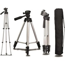 Tr WT330A Tripod Profesyonel Cep Telefonu ve Kamera Için Katlanır Ayaklı Su Terazili 135 cm Taş�