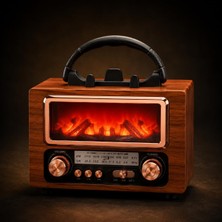 Str Store Retro Bluetooth Radyo 1800MAH Fm/am/sw USB Tf Kart Tws NS-901BT