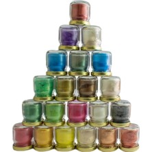 Tr 21 Adet Sedefli Metalik Toz Pigment Seti, 210 Gr, 21 Farklı Renk