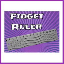 Salmore 3D Baskı Dokunsal Fidget Cetveli - Kabartmalı Stres ve Odaklanma Oyuncağı - Gri Bty