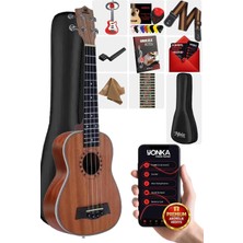 Tr Mu-21 Pro Maun Soprano Ukulele Seti, 55 Cm, Askı ve Aksesuar Dahil