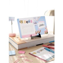 Tr 2027 Yılı Karton Ayaklı Masa Takvimi Kolaj - 12X20 cm