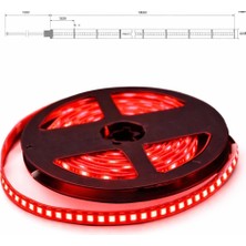 Tr LED Şerit Bant 5 Metre 2835 Smd 12V Kırmızı Işık 240 Led/m IP20 Aydınlatma Kendinden Yapı