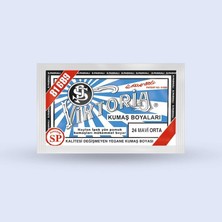Str Store Viktoria Kumaş Boyasi 24 Mavi Orta - (3 Paket Boya + 2 Paket Fiske)