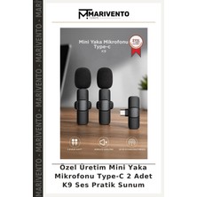 Özel Üretim Mini Yaka Mikrofonu Type-C 2 Adet K9 Ses Pratik Sunum