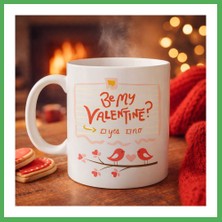 Astraltech Be My Valentine Porselen Kupa Model 7 - Sevgililer Günü Hediyesi-Aşk Temalı Sevimli Kupa Bezoss