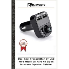 Özel Seri Transmitter Bt USB Mp3 Micro Sd Kart X8 Siyah Donanım Oynatıcı Telefon