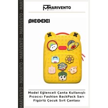 Model Eğlenceli Çanta Kullanışlı Pıcocıcı Fashion Backpack Sarı Figürlü Çocuk Sırt Çantası