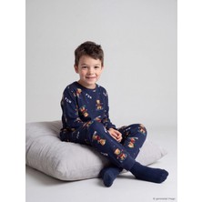 Lc Waikiki Yeni Sezon Lacivert Bisiklet Yaka Erkek Çocuk Pijama Takımı