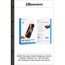 Şeffaf Koruma Mobil Aksesuar Akıllı Telefon iPhone 11 / Xr 10 Adet Hd Temperli Cam Ekran Koruyucu