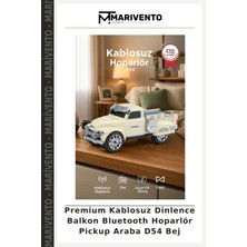 Premium Kablosuz Dinlence Balkon Bluetooth Hoparlör Pickup Araba D54 Bej