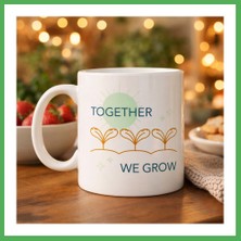 Astraltech Together We Grow Tasarımlı Porselen Kupa Model 38 – Sevgi Temalı Özel Hediye Kupası Bezoss